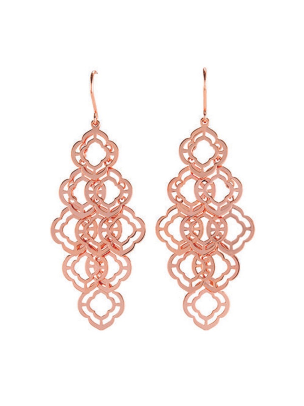 Origami Owl Rose Gold Quatrefoil Chandelier
Earrings